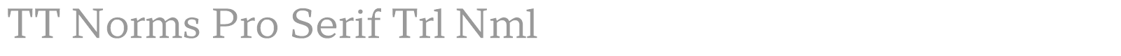 TT Norms Pro Serif font preview